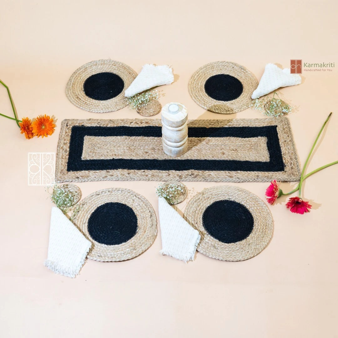 Handwoven Jute Dining table mats Set