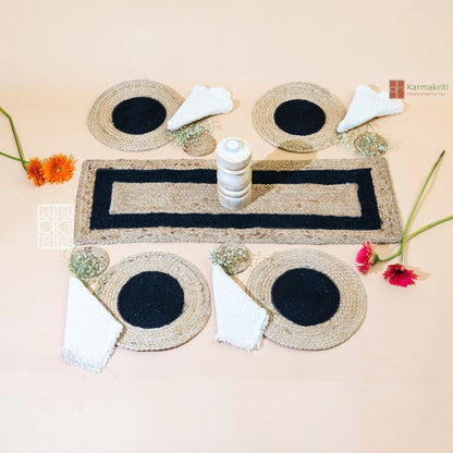 Handwoven Jute Dining table mats Set