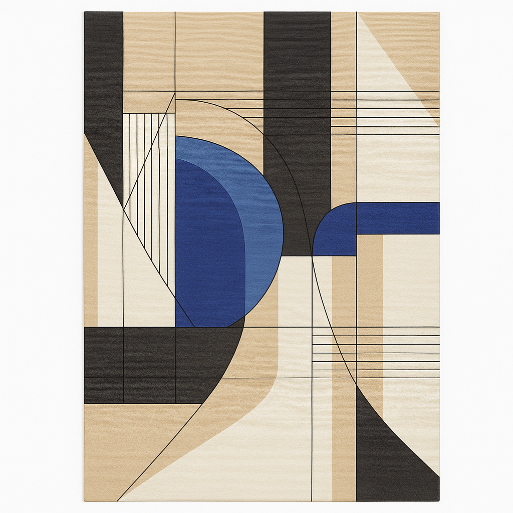 Urban Geometry Handtufted Woollen Rug