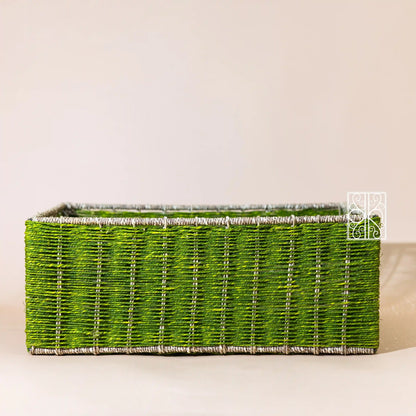 Wicker Wardrobe Organizer - Green