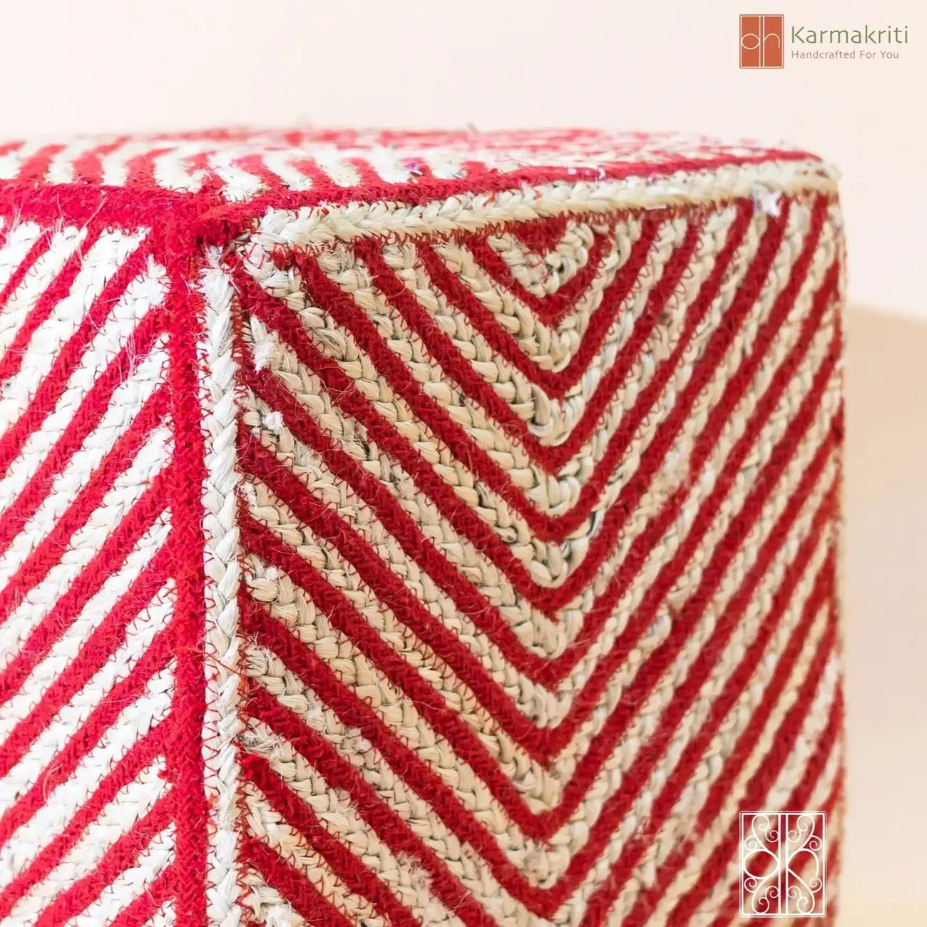 Buy a Jute pouffe - Jute Stool online on Karmakriti