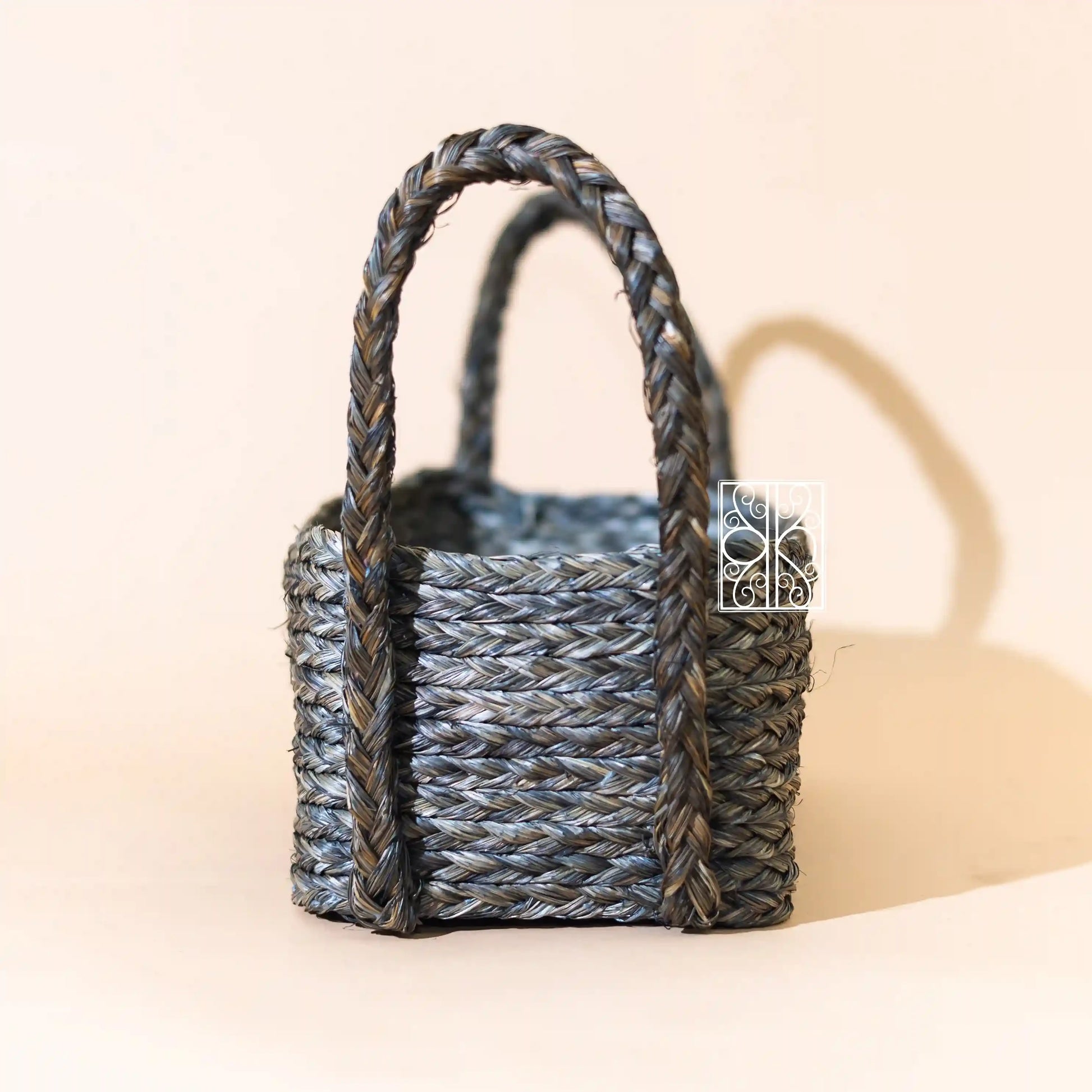 Buy Gray Seagrass Towel Basket - Cosmetics Organizer