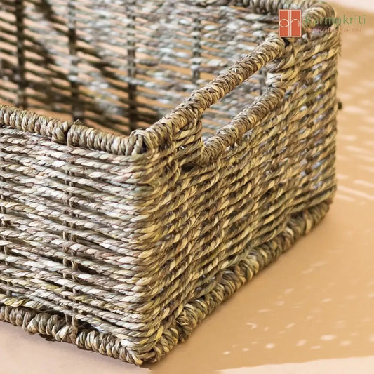 Natural wicker closet Organizer