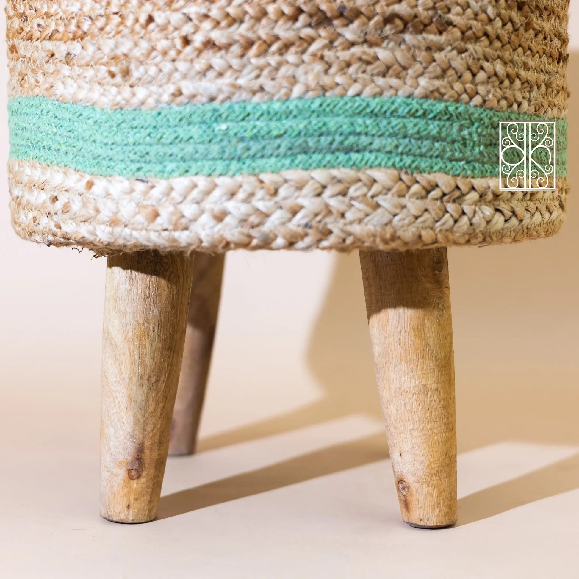 Jute pouffe - Ottoman stool