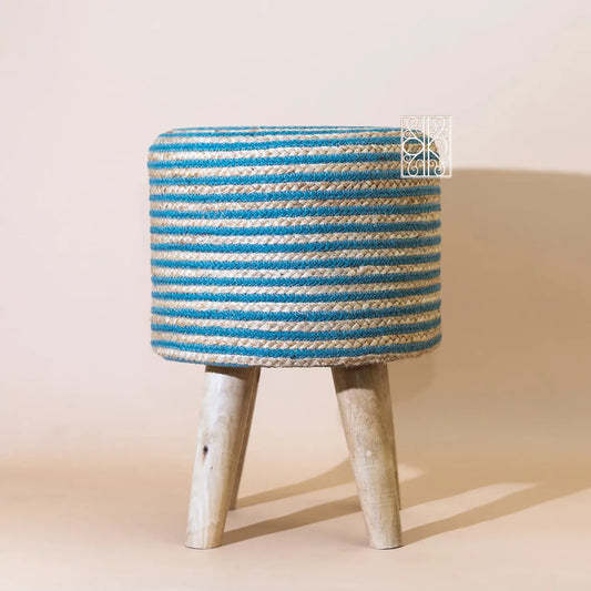 Jute pouffe | Jute stool | Ottoman chair | Aqua Accent