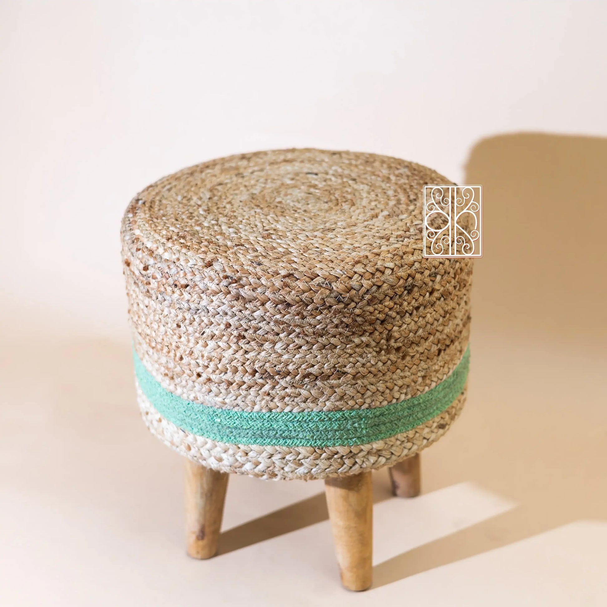 Jute pouffe - Ottoman stool