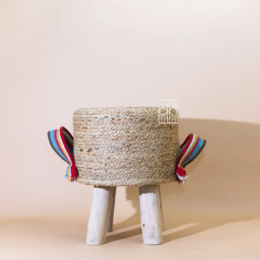 Jute Ottoman Stool