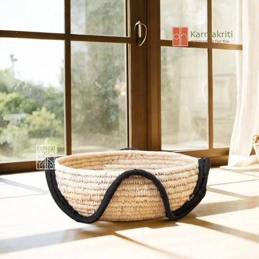 Round wicker Coffee Table Organizer