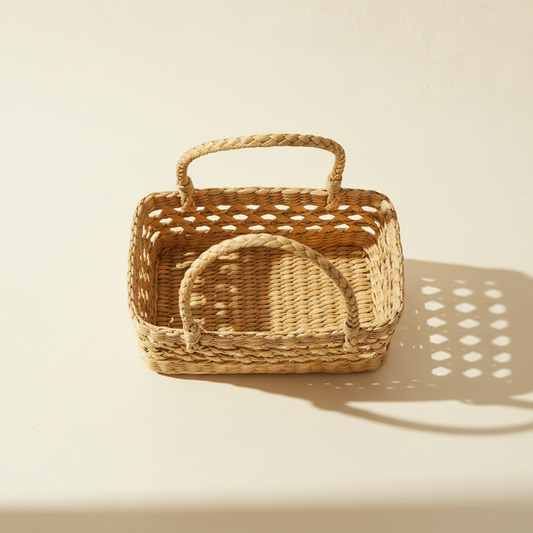Seagrass Mesh hamper basket