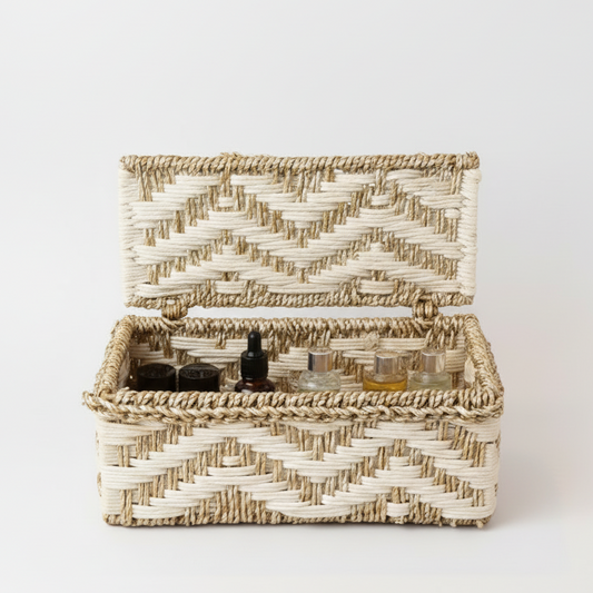 Golden Treasure box | Jute over Metal Frame