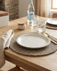 Handwoven Cotton & Jute Round Place Mat | Natural Table Mat | Boho Dining Decor | Set of 2