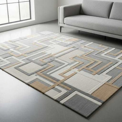 Contemporary Handwoven Wool Rug