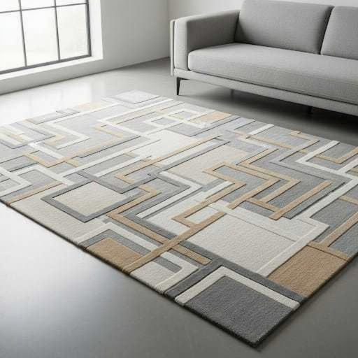 Contemporary Handwoven Wool Rug