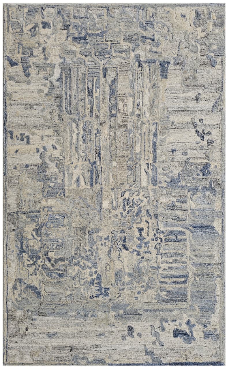Azure Mist Abstract Handtufted Woollen Rug