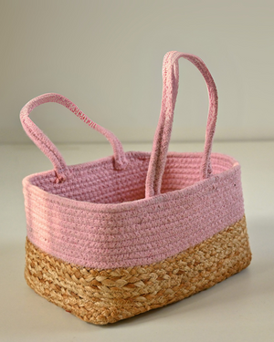 pink and beige