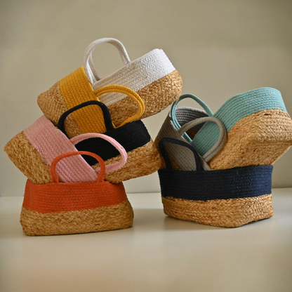 Handcrafted Jute gift Basket Red