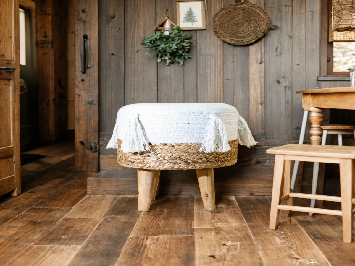 Ottoman Jute Stool