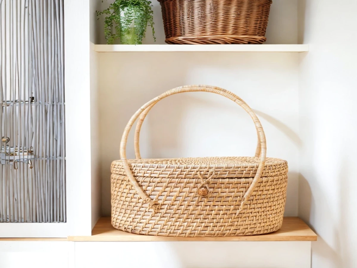 Handmade Rattan Picnic Basket