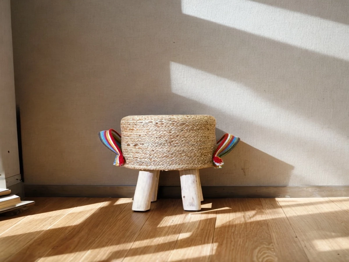 Handwoven Ottoman Stool