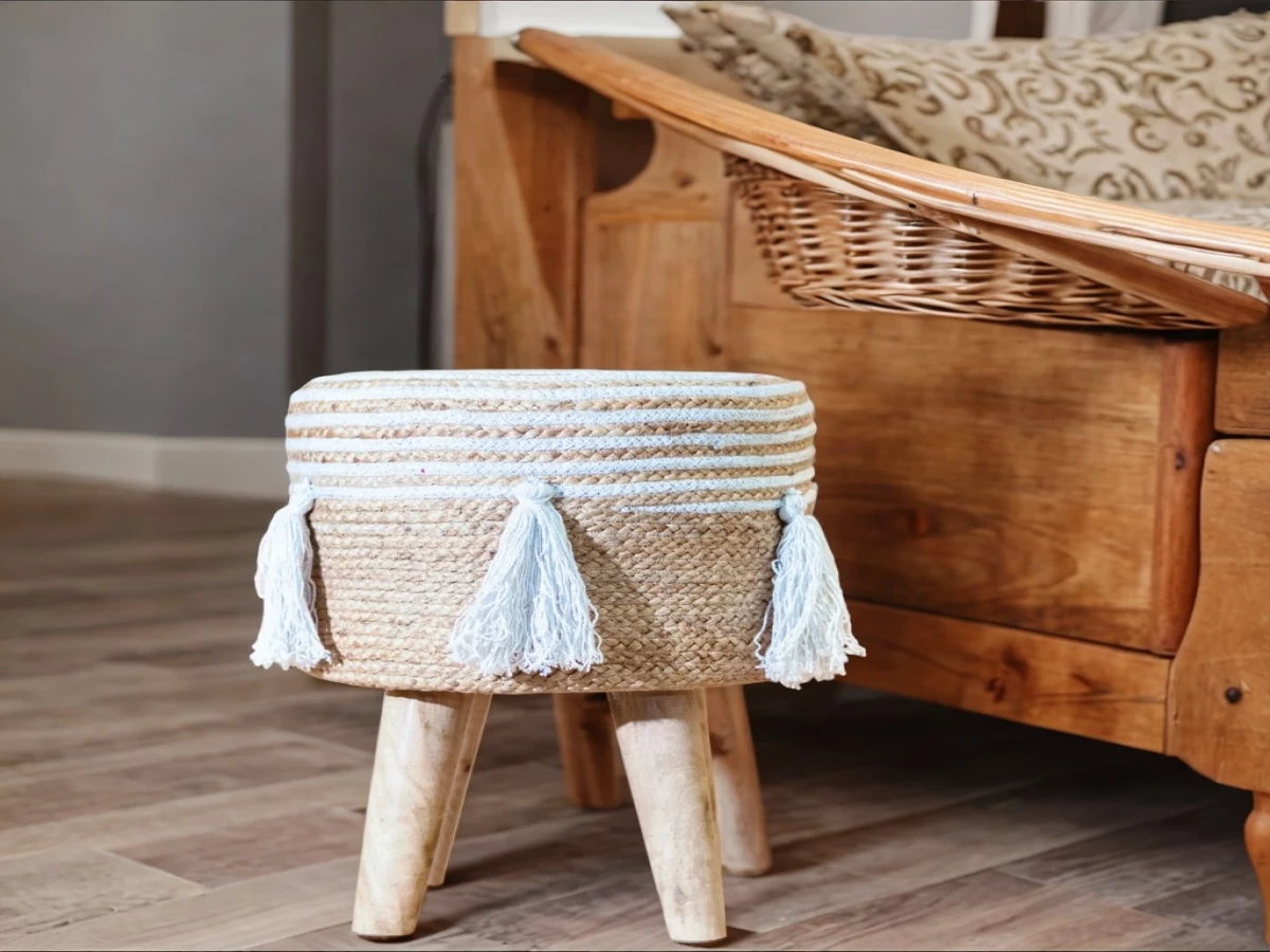 Ottoman Jute Stool