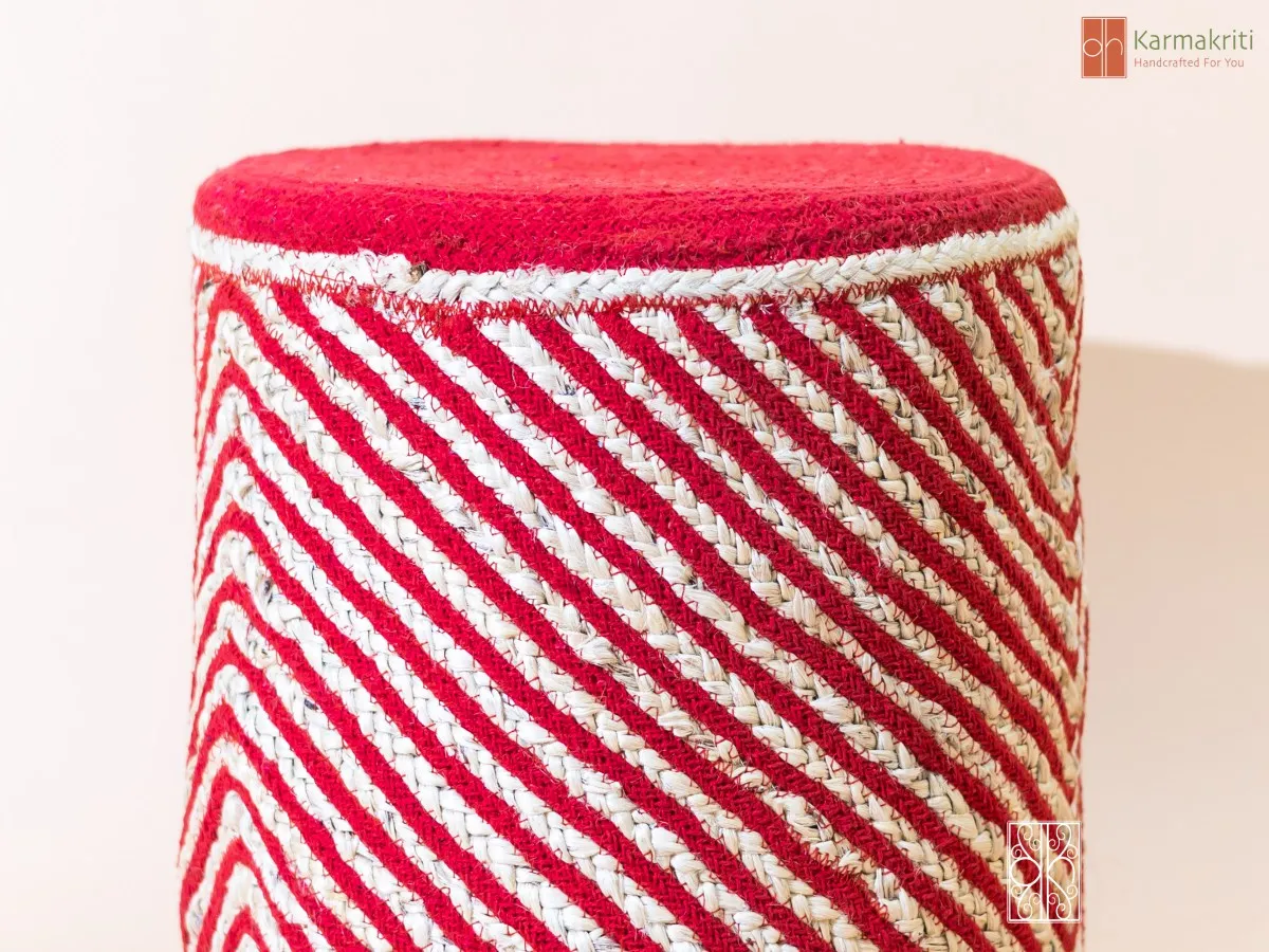 Jute Round Pouf