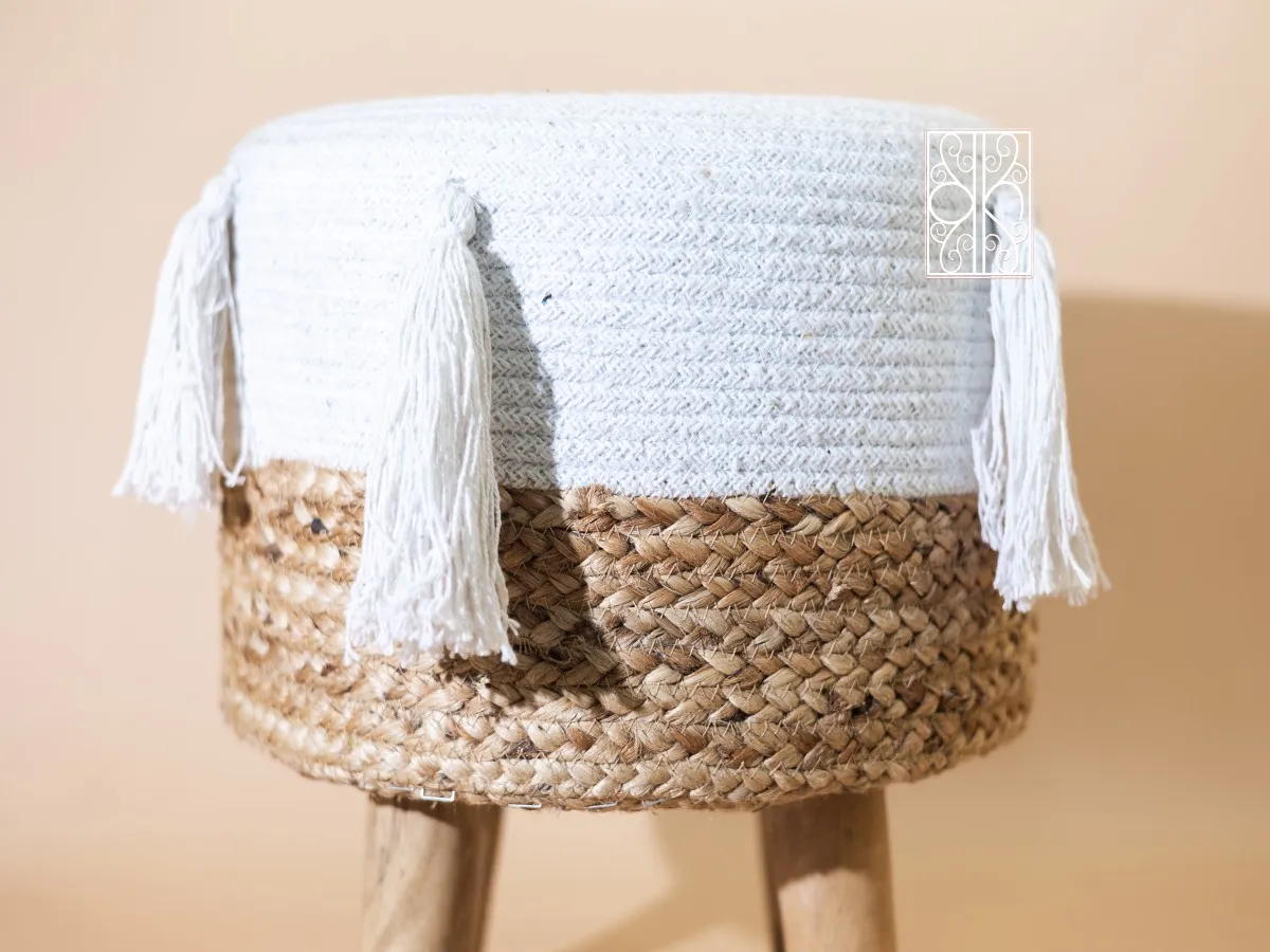 Ottoman Jute Stool