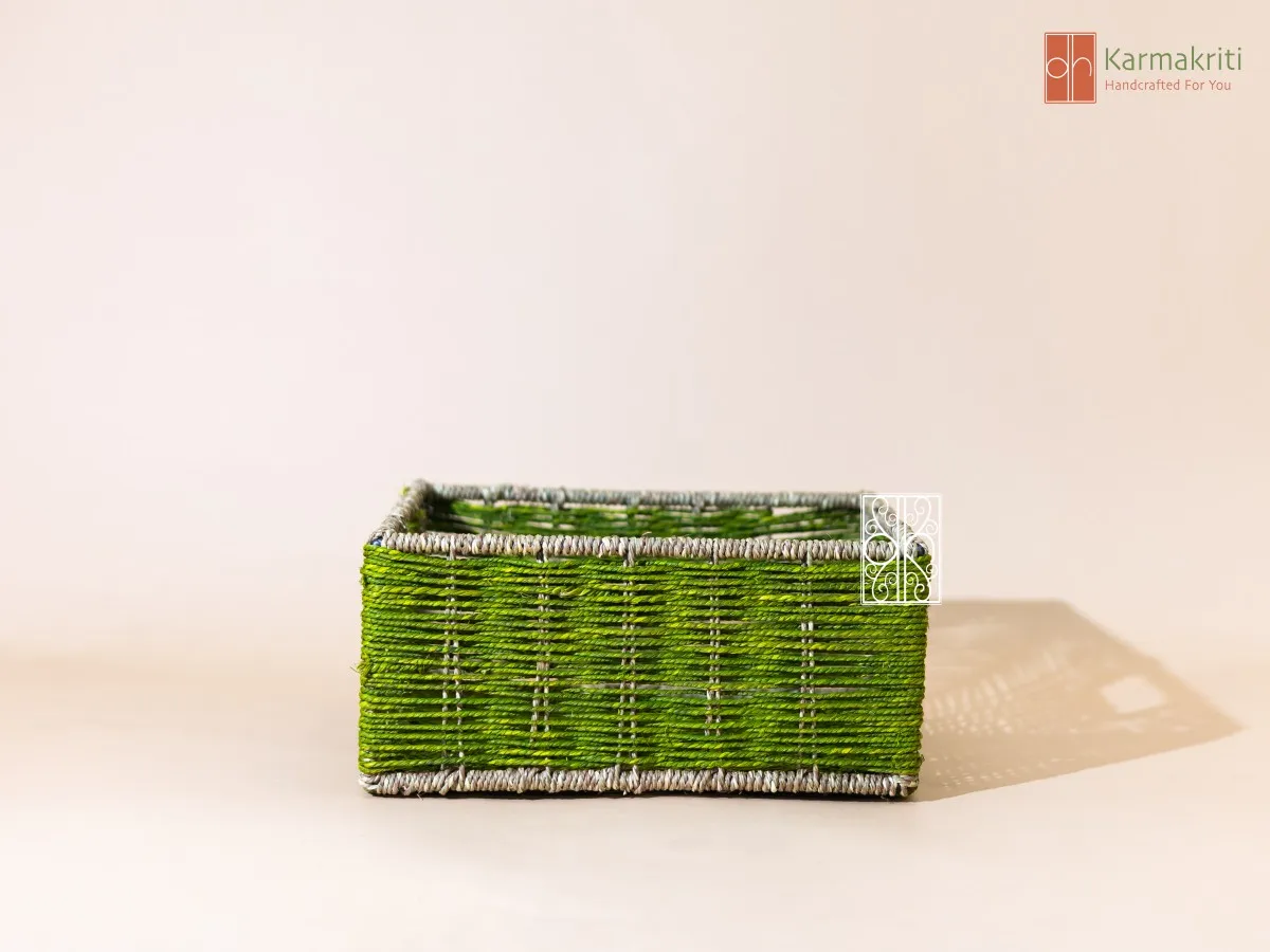 Green Seagrass basket in a room