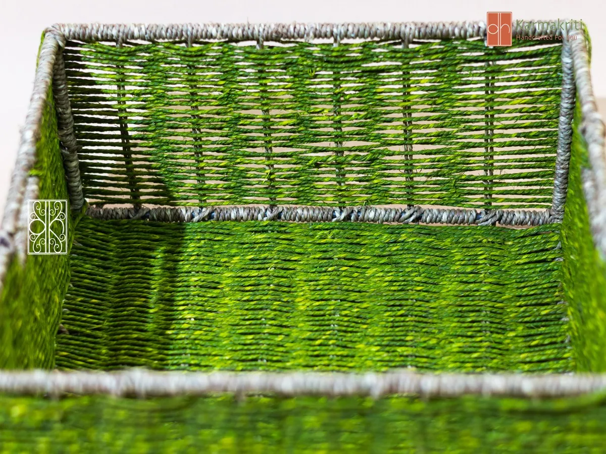 Green Seagrass basket in a room