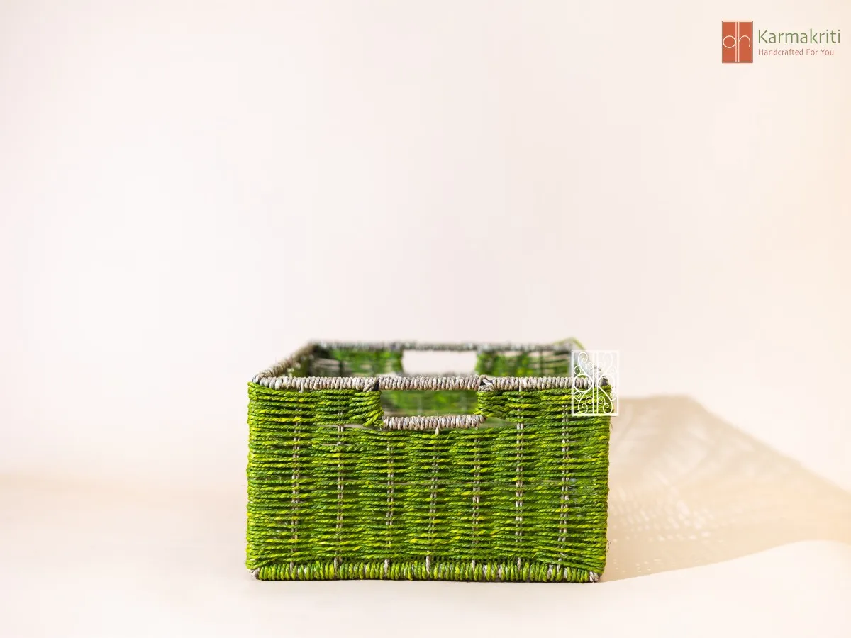 Green Seagrass basket in a room