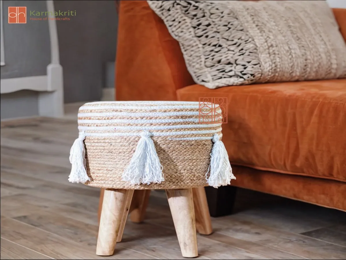 Ottoman Jute Stool