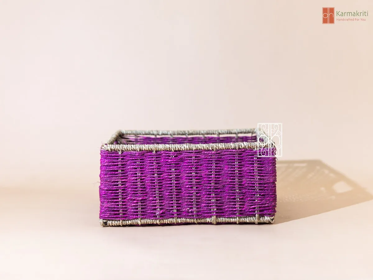 Handwoven Purple basket