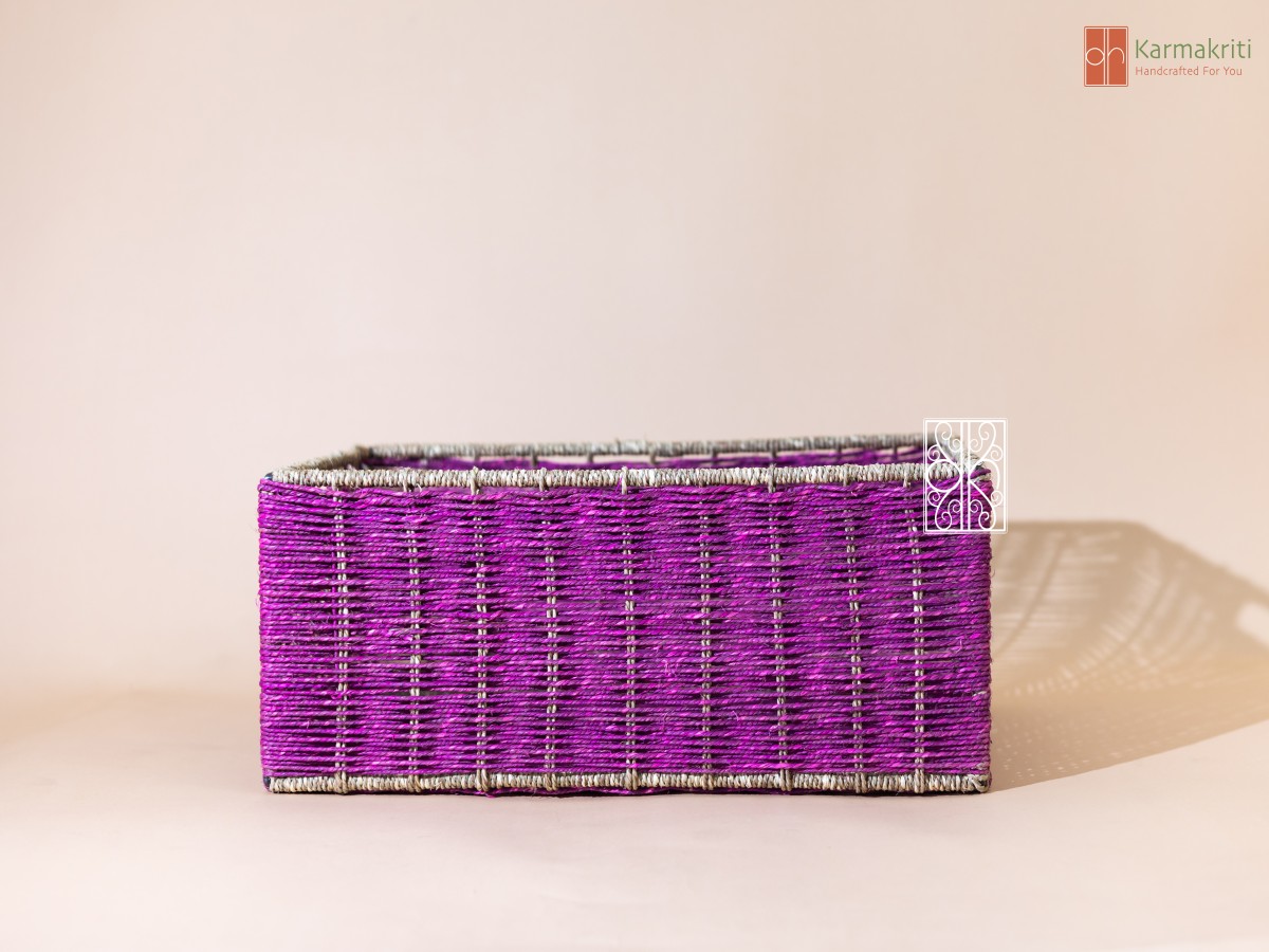 Handwoven Purple basket